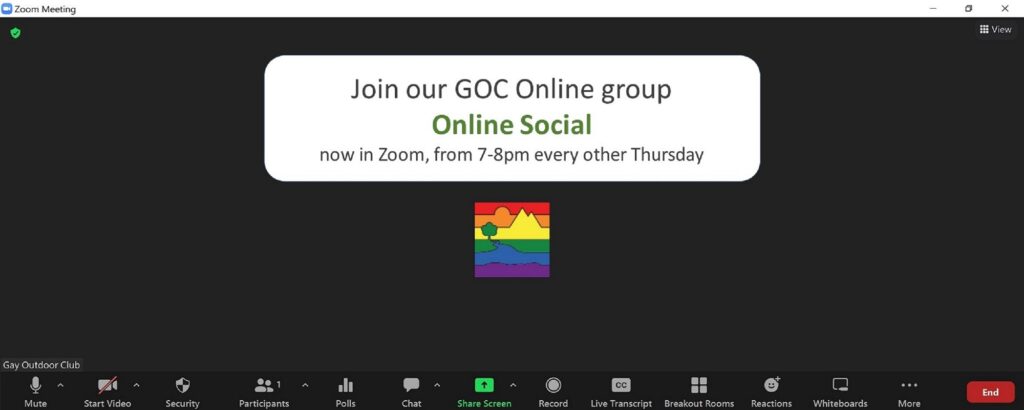 GOC online networking in Zoom