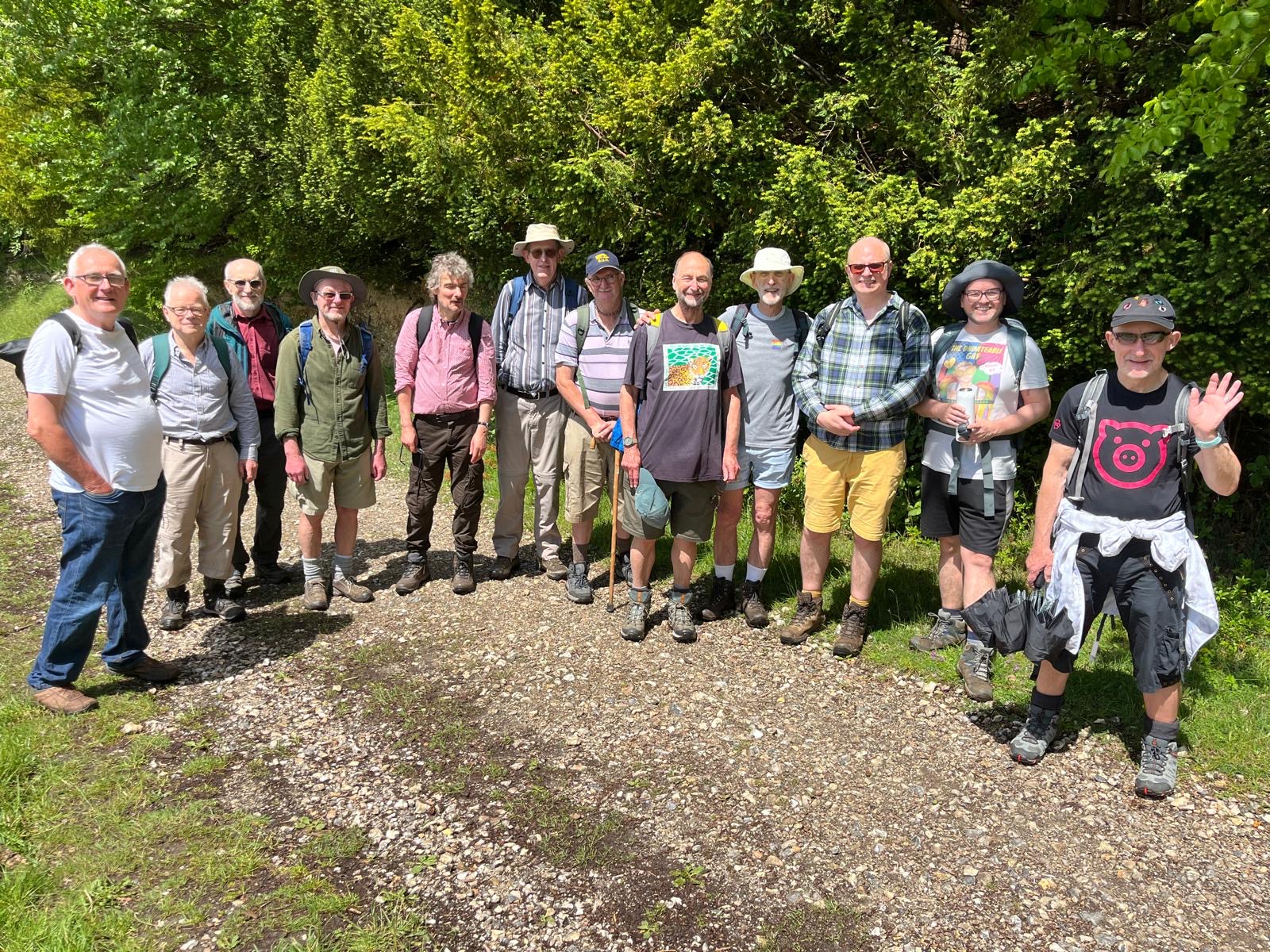 The sun had his hat on for the Surrey walk today