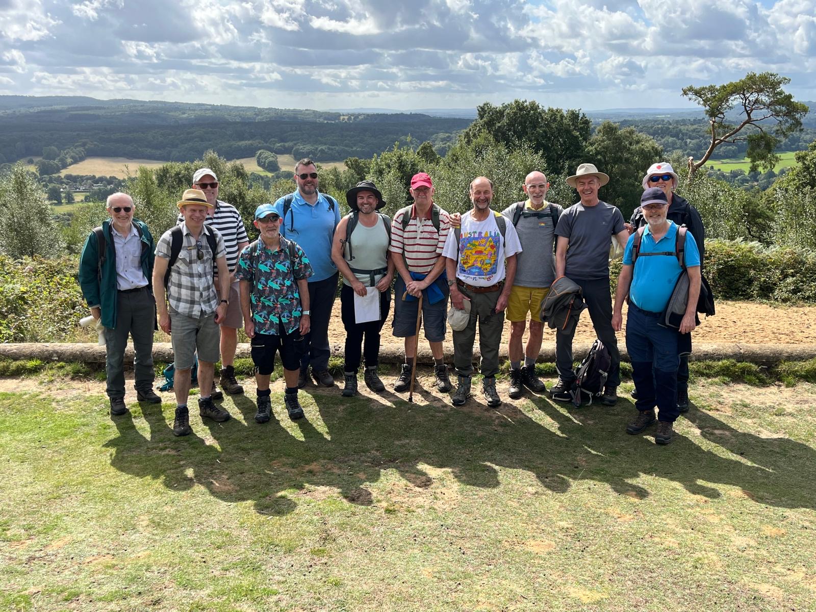 The sun came through for the Surrey group