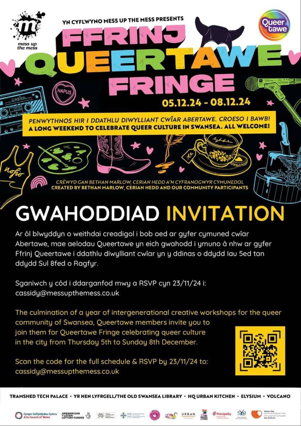 Queertawe Fringe in Swansea 5th to 8th December