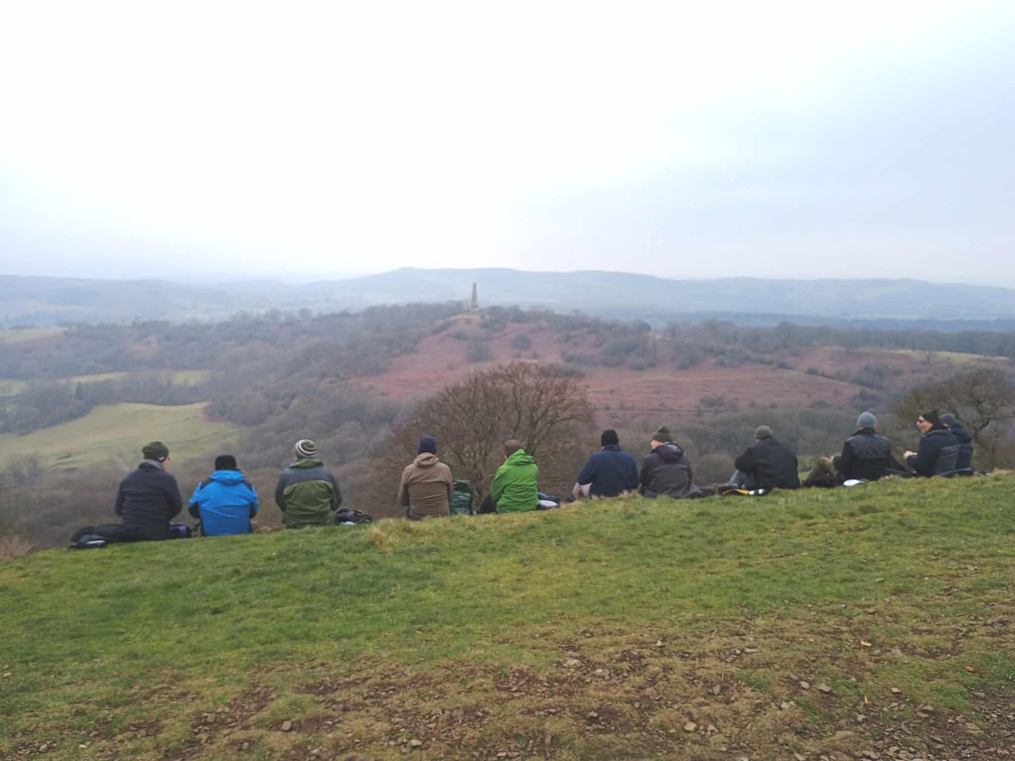 Braving the cold and wind to visit 2 Hill Forts in the southern Malvern Hills.