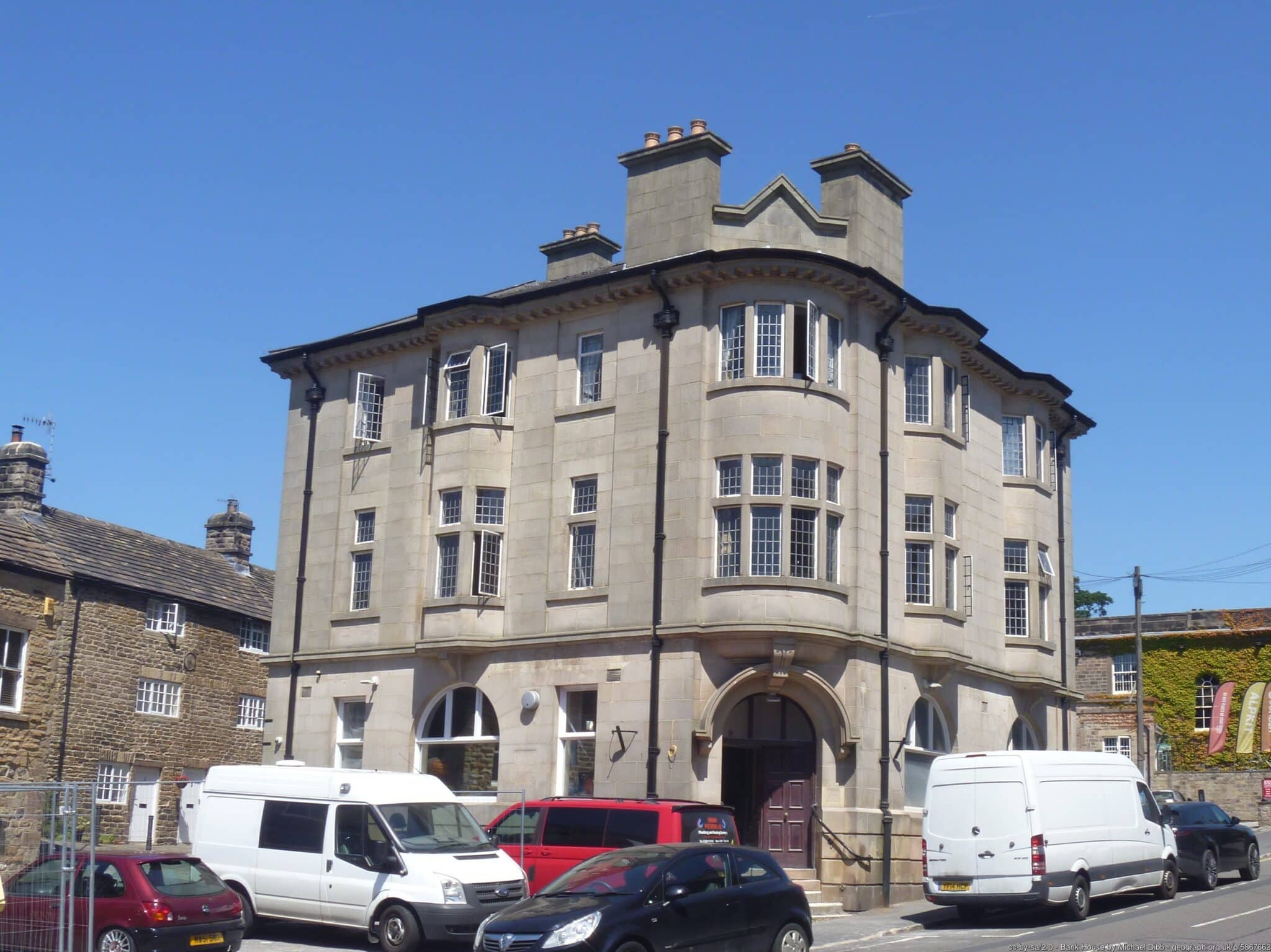Photograph of former bank building in Hathersage