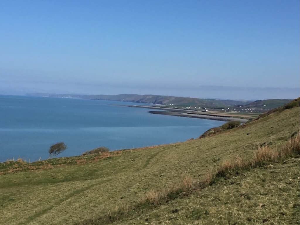 View from Aberarth to Llanrhystud